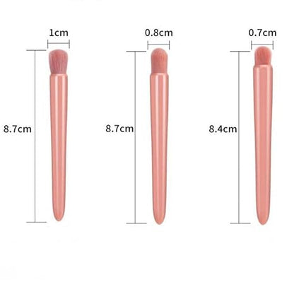 Easy-taken Travel Makeup Brush Set, 5pcs Mini Complete Function Cosmetic Brushes Kit (5pcs with holder)