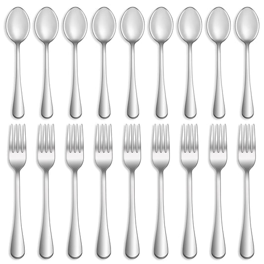 16 Piece Forks and Spoons Silverware Set, Food Grade Stainless Steel Cutlery Set