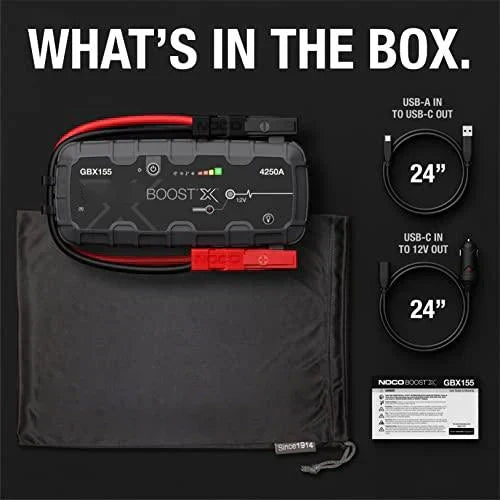 🔥LAST DAY 49% OFF & Free Shipping💥- Boost X GBX155 4250A Jump Starter for 10.0L Gasoline and 8.0L Diesel Engines