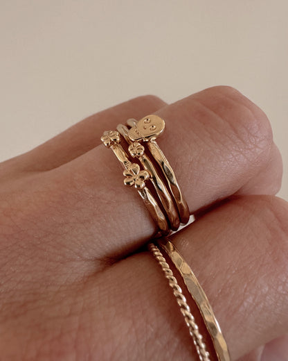 Heart Bones Ring Set