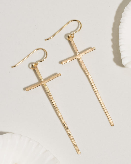 Skinny Cross Earrings