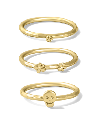 Heart Bones Ring Set